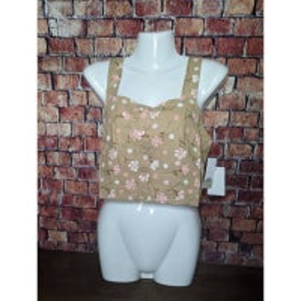 NWT BP. Women's Button Front Linen Blend Tank   size S - Picture 2 of 6